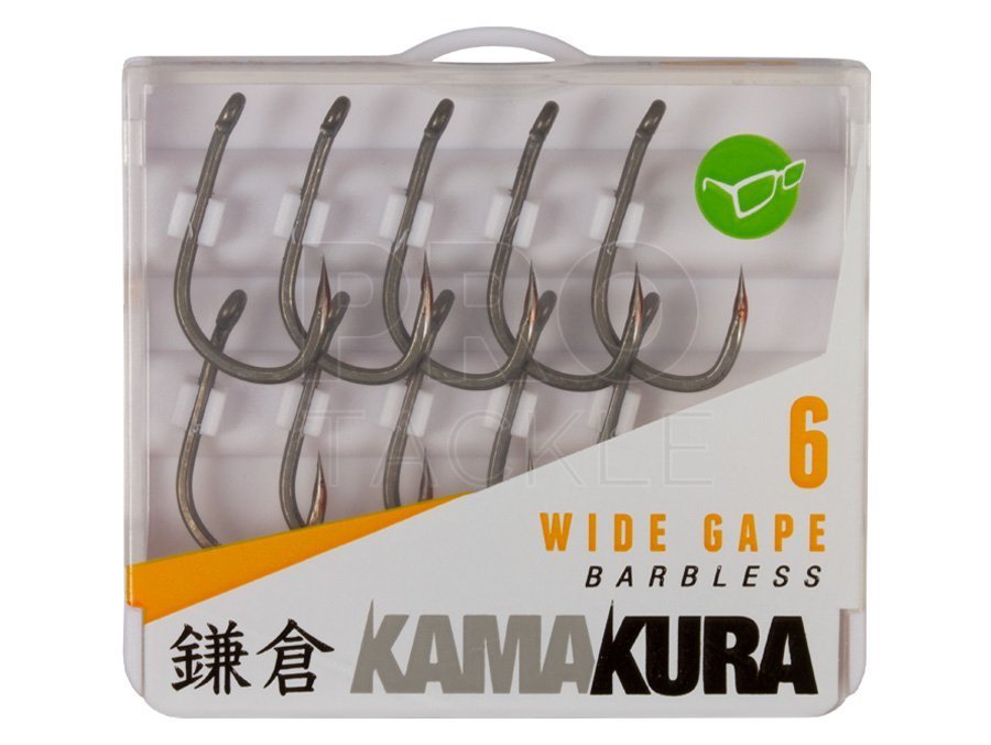 Korda Hooks Kamakura Wide Gape Barbless Hooks - Carp hooks