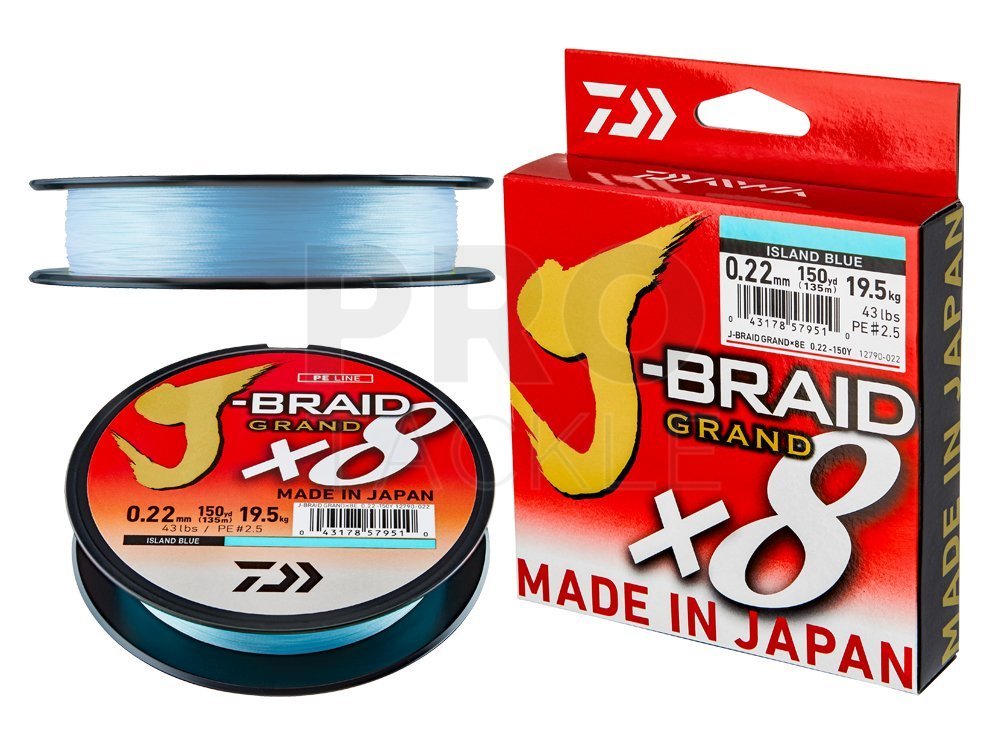 Daiwa Braided lines J-Braid Grand X8 - blue - Braided lines - PROTACKLESHOP