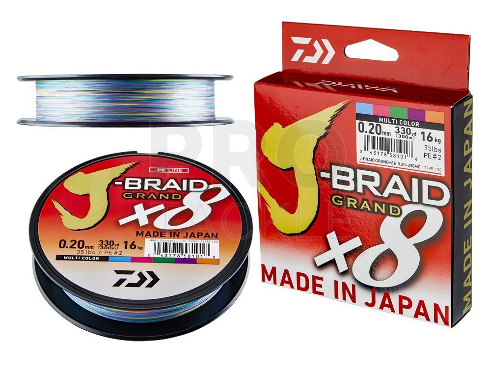 Braided lines Daiwa J-Braid Grand X8 - multi-color