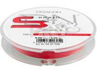 Braided Line Dragon S-Braid X8 H-Vis Red 150m - 0.15mm