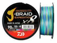 Braided Line Daiwa J-Braid Expedition x8E Multi Color 300m - 0.16mm