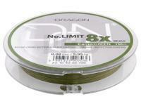 Braided Line Dragon No Limit 8X-Braid Camo Green 150m - 0.18mm