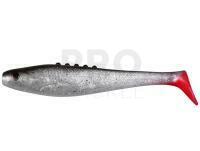 Soft baits Dragon Lunatic 10cm PEARL BS - PEARL/BLACK silver glitter/red tail