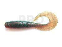 Soft lures Fishup Mighty Grub 3.5ich | 90mm - 019 Motor Oil/Red