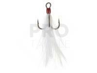 Treble Hooks BKK Feathered Spear 21 SS White #1